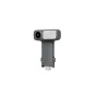 DJI OM Multifunkcionālais modulis 2 ar integrētu kameras objektīvu un USB-C portu, paredzēts uzlabotai vlogošanai un sekošanai.