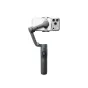 DJI Osmo Mobile 8P stabilizer with smartphone attached, top-down view showcasing magnetic clamp and extended handle for flexible shooting angles