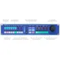 Skaarhoj Rack Fusion Live NKK control panel with Hall Effect joystick and Blue Pill processing – front view showing NKK buttons, OLED displays, RGB LEDs, and modular broadcast controls for ATEM, vMix, and PTZ cameras