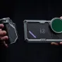 Tilta Khronos Galaxy S26 Ultra Ultimate Kit - front view showcasing the cooling module and magnetic 58mm filter attachment in Space Gray