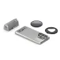 Tilta Khronos Lite Galaxy S26 Ultra Creator Kit silver case with modular accessories: Bluetooth control handle, 58mm filter tray with ND and polarizer filters, and magnetic back plate for professional mobile filmmaking