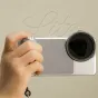 Tilta Khronos Lite Galaxy S26 Ultra case with integrated control handle, silver finish, showcasing ergonomic design and lens protection for professional mobile filming