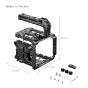 Модульный кейс SmallRig для камеры Blackmagic PYXIS 6K/12K с поддержкой SSD и совместимостью с DJI Focus Pro - полный вид сборки с размерами