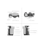 Детальные технические виды кэдж-комплекта SmallRig для камер Sony Alpha 7R V, 7 IV, 7S III — вид спереди, сбоку, сверху и сзади с пометками крепежных точек, резьбовых отверстий ARRI 3/8-16 и 1/4-20, рельса NATO, QD-сокета и креп