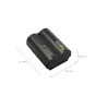 SmallRig USB-C charging battery for Fujifilm NP-W235 with 2600mAh capacity, black-gold design, side view showing dimensions
