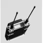 Приемник Sennheiser EK 6042 с дуальным каналом и истинным diversity-приемом, оснащенный двумя съемными антеннами и фронтальными элементами управления для профессиональной записи UHF аудио в вещательных и ENG приложениях