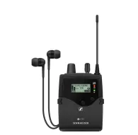 Sennheiser EK IEM G4 stereo bodypack uztvērējs ar iekšaus ausu klausulēm IE 4, ar apgaismotu LCD ekrānu, kas rāda frekvenci un signāla stiprumu.Sennheiser EK IEM G4 stereo bodypack uztvērējs ar iekšaus ausu klausulēm IE 4, ar apgaismotu LCD ekrānu, kas rāda frekvenci un signāla stiprumu.