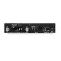Sennheiser EM 300/500 G4 bezvadu radio moduļa mugurējā paneļa antenu savienotāji, Ethernet ports un DC barošanas pieslēgumi profesionālām UHF audio sistēmām