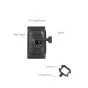SmallRig backpack strap mount for DJI Osmo Pocket 4/3 featuring a 2-prong mount, ball head, and cold shoe attachment for versatile outdoor use.