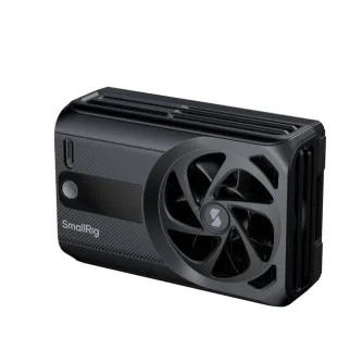 Вентилятор охлаждения SmallRig для беззеркальных камер с мотором 7000rpm, USB-C зарядным портом и текстурированным корпусом.