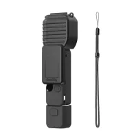 SmallRig protective case for DJI Osmo Pocket 4 with lanyard, side view showcasing durable hard-shell and silicone lining designSmallRig protective case for DJI Osmo Pocket 4 with lanyard, side view showcasing durable hard-shell and silicone lining design