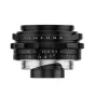 Thypoch DZO Ksana 21mm f/3.5 lēca Leica M ar melnu lēcas vāku - priekšējais skats ar diafragmas un fokusa skalu