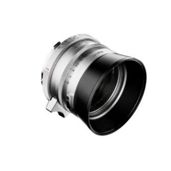Объектив Thypoch DZO Ksana 35mm f/2 ASPH для камер Leica M с серебристо-хромовым покрытием и прикрепленным блендой, с ручным фокусировочным кольцом и 10-лопастной диафрагмой