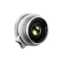 Thypoch DZO Ksana 35mm f/2 ASPH Leica M lens with vintage silver chrome finish and attached lens hood, showcasing Epoch Coating 84 for artistic bokeh and nostalgic color tones.