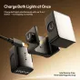 Ulanzi LM06 dual magnetic LED fill lights charging simultaneously with a 2-in-1 magnetic bracket for vlogging and content creation