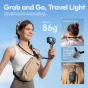 Магнитный штатив Ulanzi MA70 с прикрепленной камерой DJI Osmo Action, оснащённый регулируемым шнурком для ношения на шее или запястье, весом всего 86 грамм для удобной съёмки на ходу