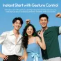 Ulanzi TT23 Magnetic Selfie Stick Tripod with AI gesture control showing an OK hand signal for instant auto-tracking and perfect framing