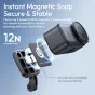 Ulanzi OA25 Magnetic Adapter for DJI Osmo Nano with powerful 12N magnetic force, featuring quick snap-on attachment and non-slip silicone padding for secure vertical and horizontal shooting