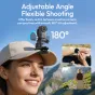 Ulanzi OA25 Magnetic Adapter for DJI Osmo Nano with 180° tilt adjustment, mounted on a cowboy hat for flexible action camera shooting