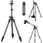Ulanzi TT59 aluminum tripod with 180° rotating center column, camera mounted for photography and video, adjustable legs, and horizontal extension up to 120 cm.