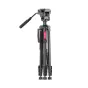Ulanzi VT-02 vieglais portatīvais statīvs ar 360° panorāmas galvu un pievienotu mikrofonu stabilai videofilmašanai un fotogrāfijai