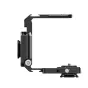 Ulanzi XJ01 folding handle rabbit cage with quick release plate, NATO rail, and cold shoe mount - side view of modular design
