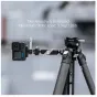 Falcam F22 Quick Release Dual Head Magic Arm Kit with extended arms holding a GoPro-style action camera, max load 3.3kg/7.28lb, mounted on a tripod for versatile rig setup