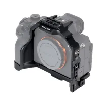 Falcam F22 F38 F50 Quick Release Camera Cage for Sony a7M5/A7R5/A7M4 - black aluminum cage with modular side plate, anti-slip padding, and multiple accessory mounting points for professional setupsFalcam F22 F38 F50 Quick Release Camera Cage for Sony a7M5/A7R5/A7M4 - black aluminum cage with modular side plate, anti-slip padding, and multiple accessory mounting points for professional setups
