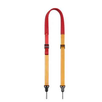 Falcam Maglink Quick Magnetic Buckle Shoulder Strap Lite V2 in red – lightweight camera strap with magnetic quick-release buckle, adjustable nylon-leather design, and durable metal loops for secure attachment of mirrorless, DSLR