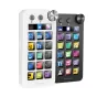 Mars Gaming MSD-NEO white programmable macro pad featuring 15 customizable LCD keys, a system monitoring display, precision thumbwheel, and integrated numeric keypad for streamers and productivity.
