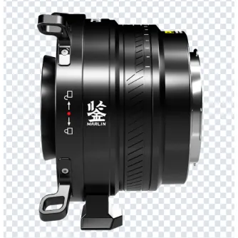DZOFILM Marlin 1.4x Expander (PL-L) lens adapter with durable metal construction, focus ring markings, and secure locking mechanism for PL-mount lenses.