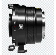 Адаптер DZOFILM Marlin 1.4x Expander для объективов Canon RF с прочным металлическим корпусом, кольцом фокусировки и небольшим рычажным механизмом, вид сбокуАдаптер DZOFILM Marlin 1.4x Expander для объективов Canon RF с прочным металлическим корпусом, кольцом фокусировки и небольшим рычажным механизмом, вид сбоку
