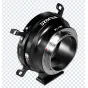 Адаптер DZO Optics Octopus Adapter II (PL-RF) для объективов PL на камеры Canon RF с серебристым интерфейсом PL, отсеком для шима и креплением T6 в черном металлическом исполнении.