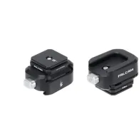 FALCAM F22 Cold Shoe Adapter Kit in black - quick release clamp and base with integrated cold shoe receiver for fast accessory mounting on camerasFALCAM F22 Cold Shoe Adapter Kit in black - quick release clamp and base with integrated cold shoe receiver for fast accessory mounting on cameras