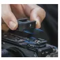 FALCAM F22 Cold Shoe Adapter Kit black quick release clamp with one-button mechanism attached to camera hot shoe for fast accessory mounting