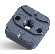 Falcam F22 Dual Head Quick Release Plate - Black aluminum quick release plate with dual F22 interfaces, 1/4-20 threaded hole, and ARRI-style locating pin for professional camera rigs.Falcam F22 Dual Head Quick Release Plate - Black aluminum quick release plate with dual F22 interfaces, 1/4-20 threaded hole, and ARRI-style locating pin for professional camera rigs.