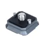 FALCAM F22 Quick Release Plate - Black aluminum camera mounting plate featuring dual locating pins and anti-slip rubber padding for secure attachment in the F22 system