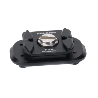FALCAM F22 Quick Release Plate for Insta360 X5 camera – lightweight aluminum quick-release mount with central 1/4-20 screw hole for fast camera attachment and compatibility with F22 accessories