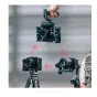 Falcam F22 F38 F50 ātrās atbrīvošanas kameras kārba Sony a7C II ar noņemtu modulāro sānu plātni, demonstrējot ARRI stila montēšanas vītņotās vietas un drošu divpunktu kameras fiksāciju uz statīva