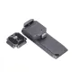 Falcam F38 Quick Release Kit for DJI RS 4 Mini featuring an anti-deflection plate and adjustable gear balancing system, shown from top and side views.
