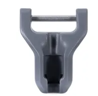 Falcam Maglink DIY Magnetic Base - front view of a compact gray plastic magnetic base with a strap attachment slot and a horizontal bar for accessories, designed for quick-release use in photography gear.Falcam Maglink DIY Magnetic Base - front view of a compact gray plastic magnetic base with a strap attachment slot and a horizontal bar for accessories, designed for quick-release use in photography gear.