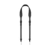 FALCAM Maglink Quick Magnetic Buckle Shoulder Strap Classic V2 in black with padded leather shoulder section and durable Dyneema rope tail ends