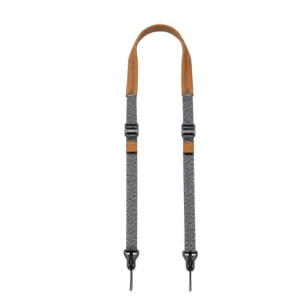 Falcam Maglink Quick Magnetic Buckle Shoulder Strap Lite V2 gray camera strap with durable nylon webbing and leather accents for secure, adjustable crossbody or shoulder use