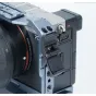 Falcam Universal Cable Clamp compatible with 1/4-20 screw mount on professional camera bodies, securing HDMI, USB, and microphone cables for stable signal transmission.