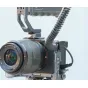 Falcam Universal Cable Clamp securing HDMI or USB cable on a professional camera rig with a 1/4-20 screw mount