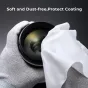 K&F Concept 67mm center pinch lens cap with soft microfiber cleaning cloth for dust-free protection and scratch prevention