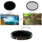 K&F Concept 77mm Nano-X CPL+regulējams ND2-ND32 filtris ar ūdensizturīgu, pretrakstu zaļo apmācojumu, bez melna krusta zīmes