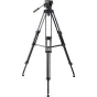 Libec 650EX two-section tripod with sliding plate and quick-release leg locks, designed for DSLR and mirrorless cameras.