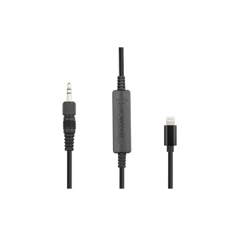 Saramonic LC-C35 Lightning to 3.5mm audio adapter cable for iOS devices with stereo and mono recording compatibility