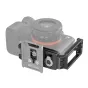 SmallRig L-Bracket for Sony Alpha 7R IV and A9 II featuring anti-twist design and Arca-compatible base plate mounted on camera body